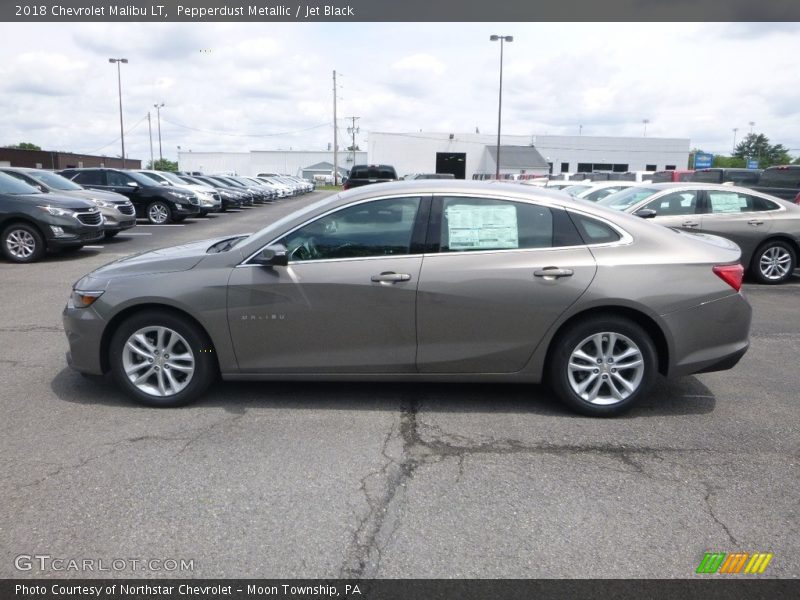 Pepperdust Metallic / Jet Black 2018 Chevrolet Malibu LT