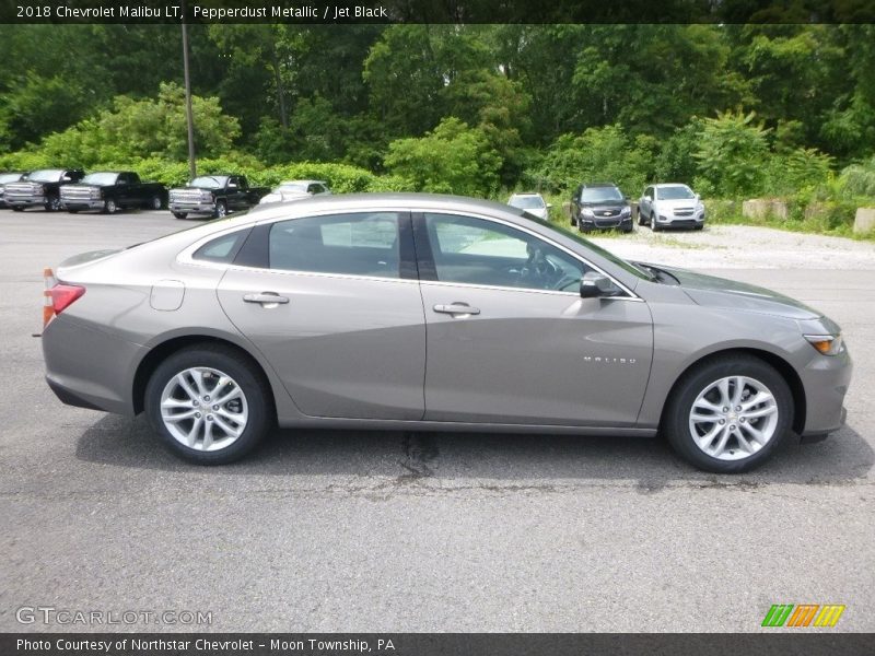 Pepperdust Metallic / Jet Black 2018 Chevrolet Malibu LT
