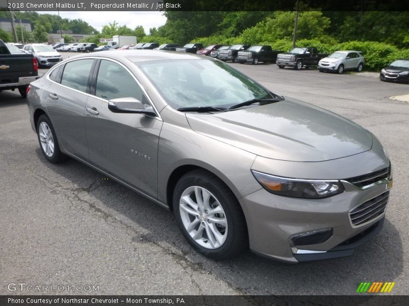 Pepperdust Metallic / Jet Black 2018 Chevrolet Malibu LT