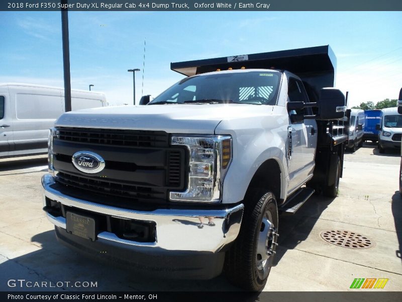 Oxford White / Earth Gray 2018 Ford F350 Super Duty XL Regular Cab 4x4 Dump Truck