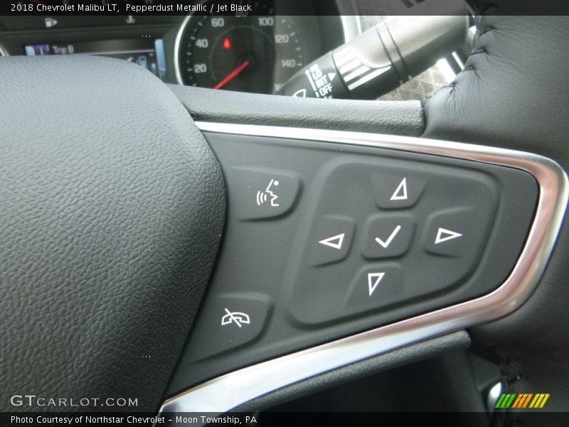 Pepperdust Metallic / Jet Black 2018 Chevrolet Malibu LT