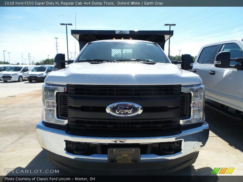 Oxford White / Earth Gray 2018 Ford F350 Super Duty XL Regular Cab 4x4 Dump Truck
