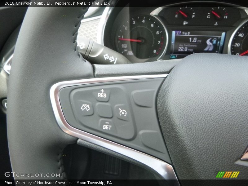 Pepperdust Metallic / Jet Black 2018 Chevrolet Malibu LT