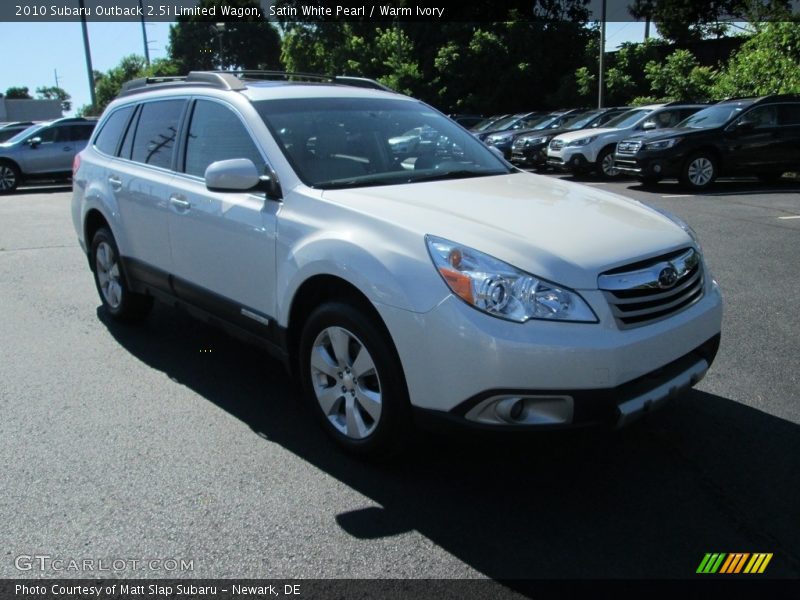 Satin White Pearl / Warm Ivory 2010 Subaru Outback 2.5i Limited Wagon