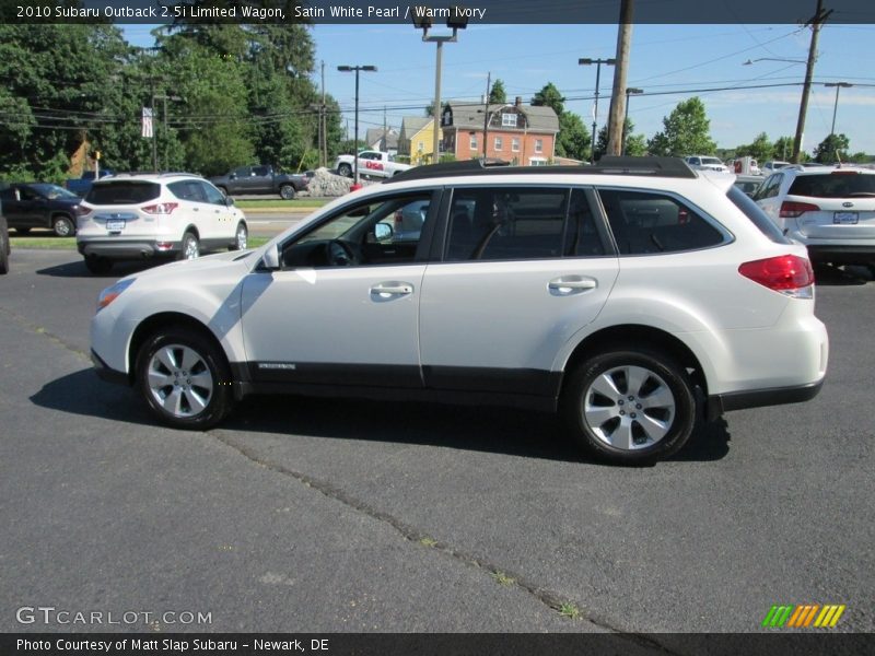 Satin White Pearl / Warm Ivory 2010 Subaru Outback 2.5i Limited Wagon