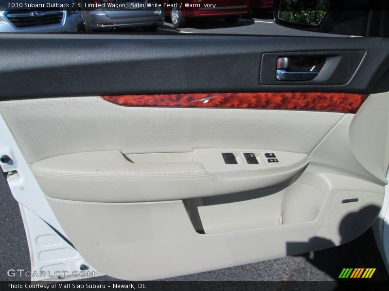 Satin White Pearl / Warm Ivory 2010 Subaru Outback 2.5i Limited Wagon
