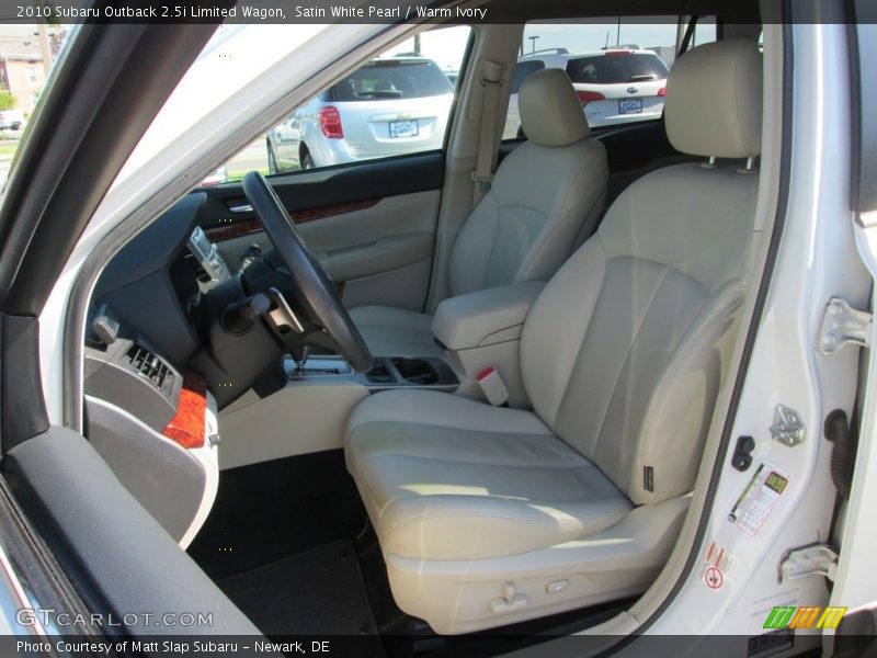 Satin White Pearl / Warm Ivory 2010 Subaru Outback 2.5i Limited Wagon