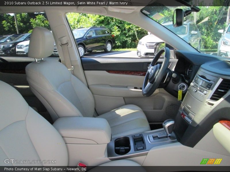 Satin White Pearl / Warm Ivory 2010 Subaru Outback 2.5i Limited Wagon
