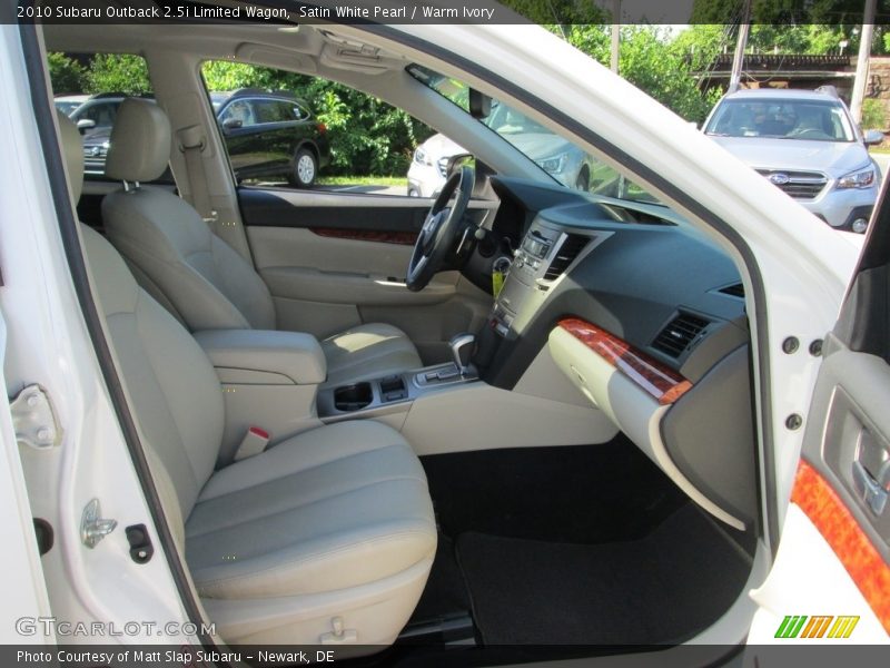 Satin White Pearl / Warm Ivory 2010 Subaru Outback 2.5i Limited Wagon