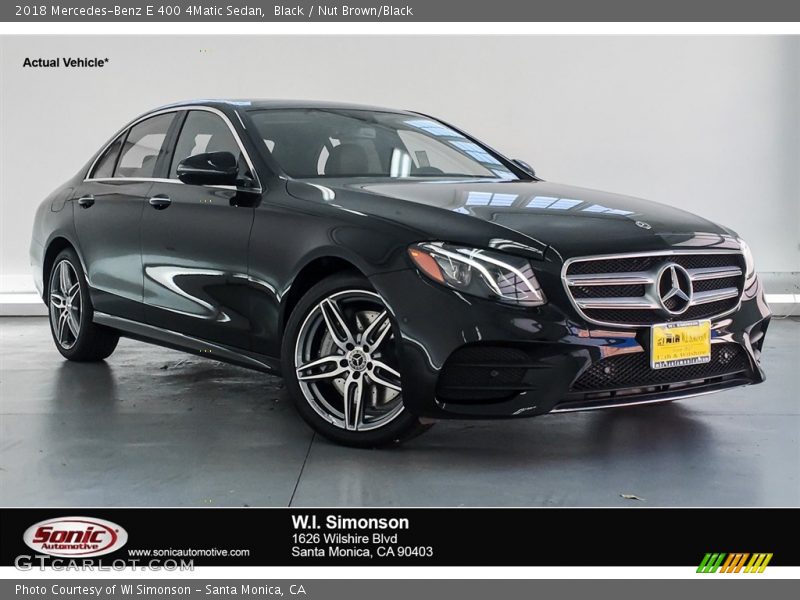 Black / Nut Brown/Black 2018 Mercedes-Benz E 400 4Matic Sedan