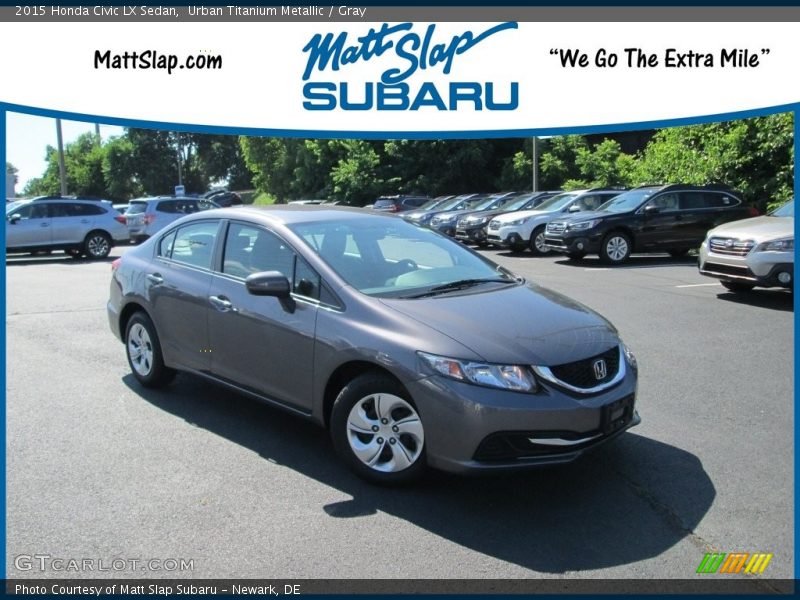 Urban Titanium Metallic / Gray 2015 Honda Civic LX Sedan