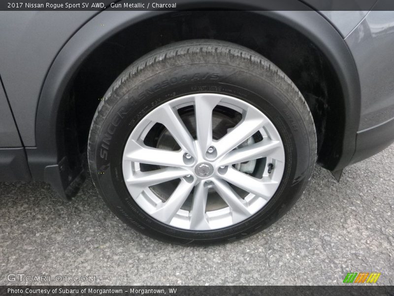 Gun Metallic / Charcoal 2017 Nissan Rogue Sport SV AWD