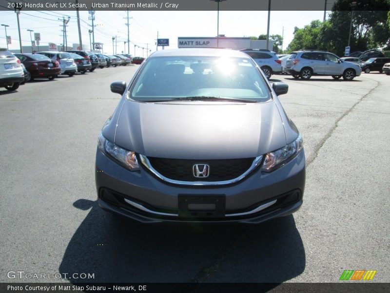 Urban Titanium Metallic / Gray 2015 Honda Civic LX Sedan