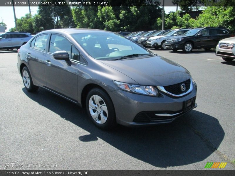 Urban Titanium Metallic / Gray 2015 Honda Civic LX Sedan