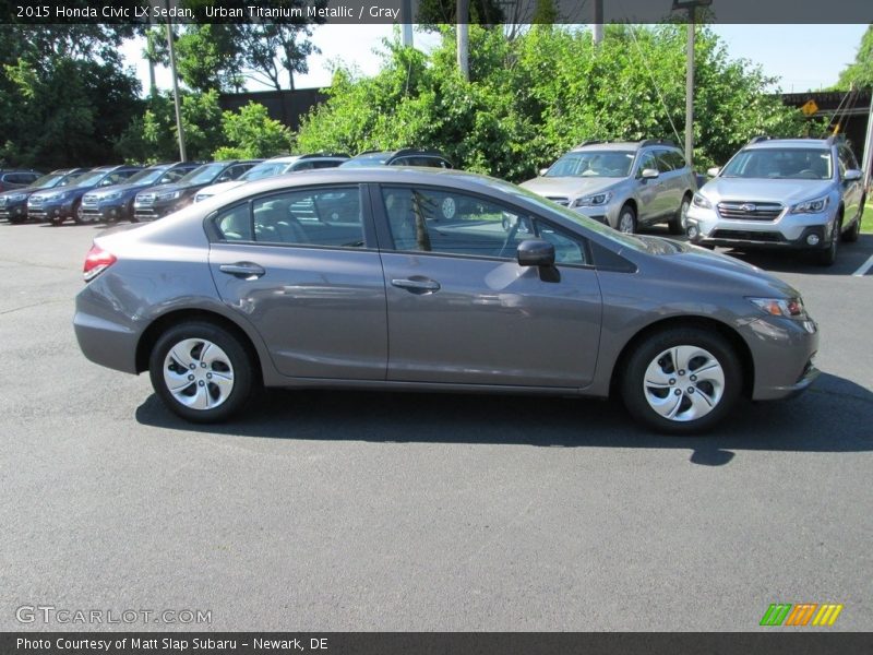 Urban Titanium Metallic / Gray 2015 Honda Civic LX Sedan