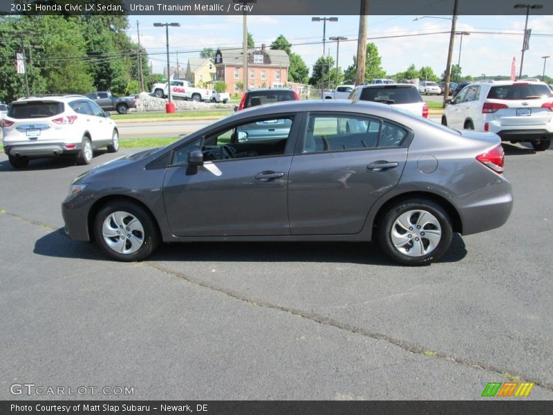 Urban Titanium Metallic / Gray 2015 Honda Civic LX Sedan