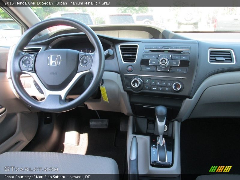 Urban Titanium Metallic / Gray 2015 Honda Civic LX Sedan