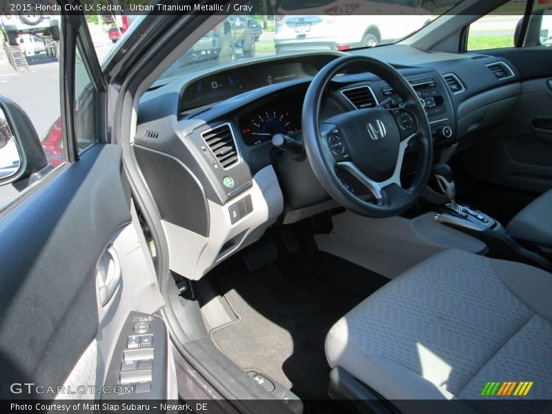Urban Titanium Metallic / Gray 2015 Honda Civic LX Sedan