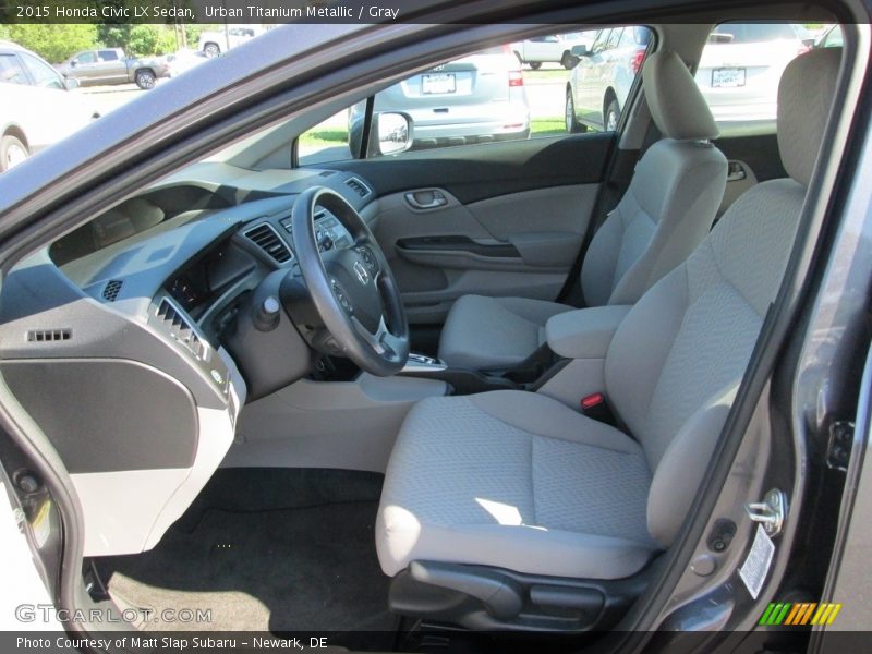 Urban Titanium Metallic / Gray 2015 Honda Civic LX Sedan