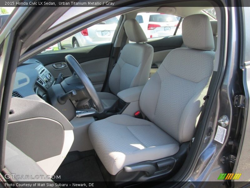 Urban Titanium Metallic / Gray 2015 Honda Civic LX Sedan