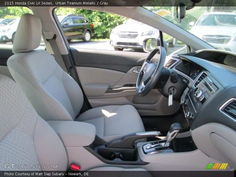 Urban Titanium Metallic / Gray 2015 Honda Civic LX Sedan