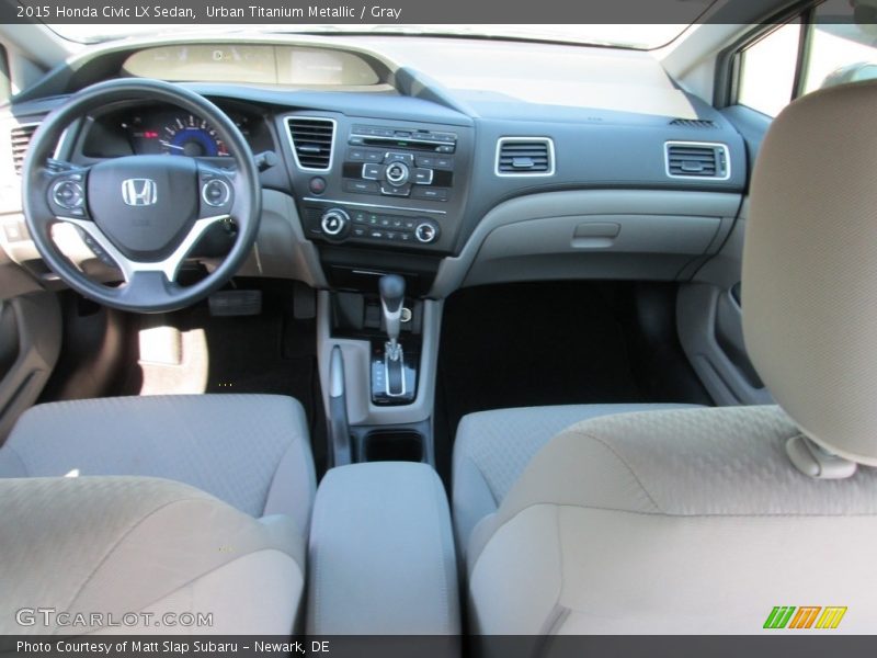 Urban Titanium Metallic / Gray 2015 Honda Civic LX Sedan