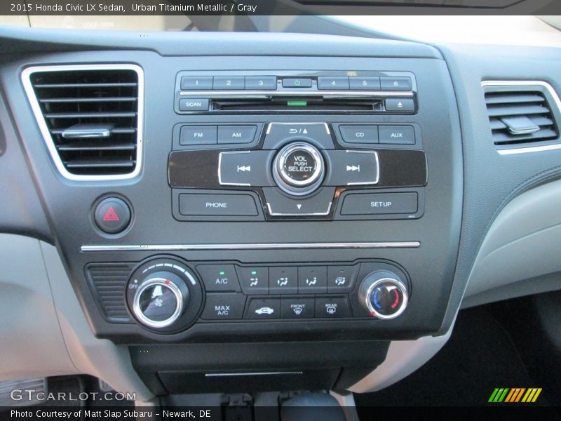 Urban Titanium Metallic / Gray 2015 Honda Civic LX Sedan