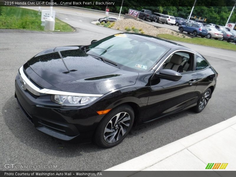 Crystal Black Pearl / Black/Ivory 2016 Honda Civic LX-P Coupe