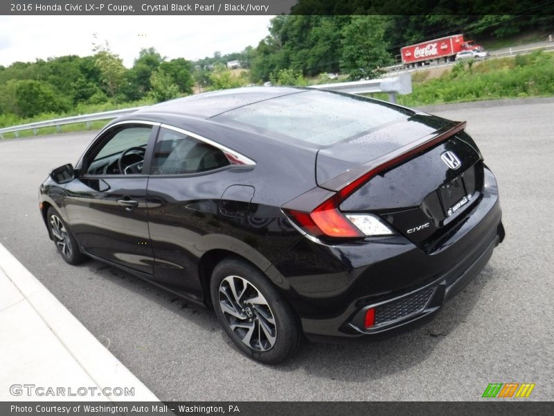 Crystal Black Pearl / Black/Ivory 2016 Honda Civic LX-P Coupe