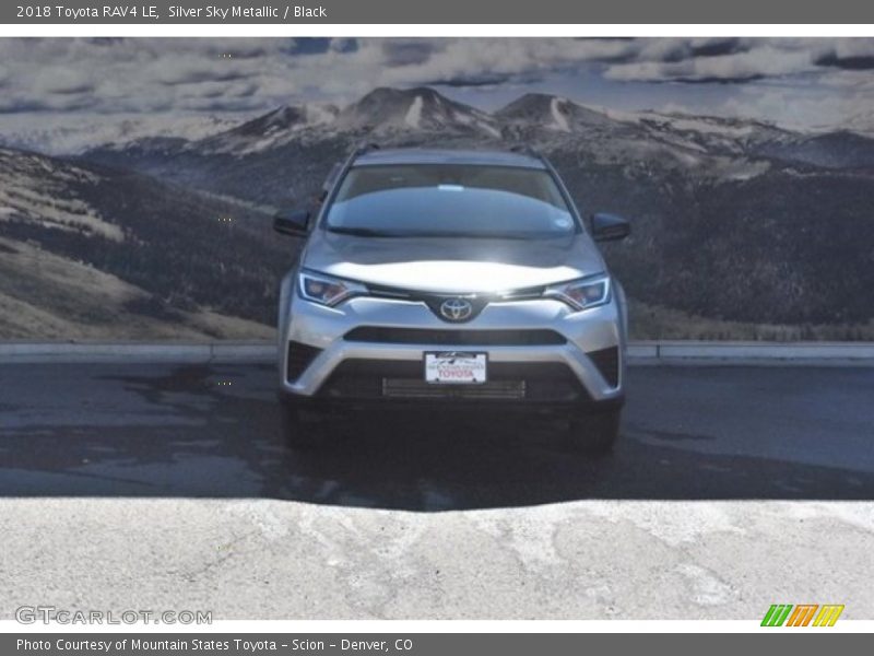 Silver Sky Metallic / Black 2018 Toyota RAV4 LE