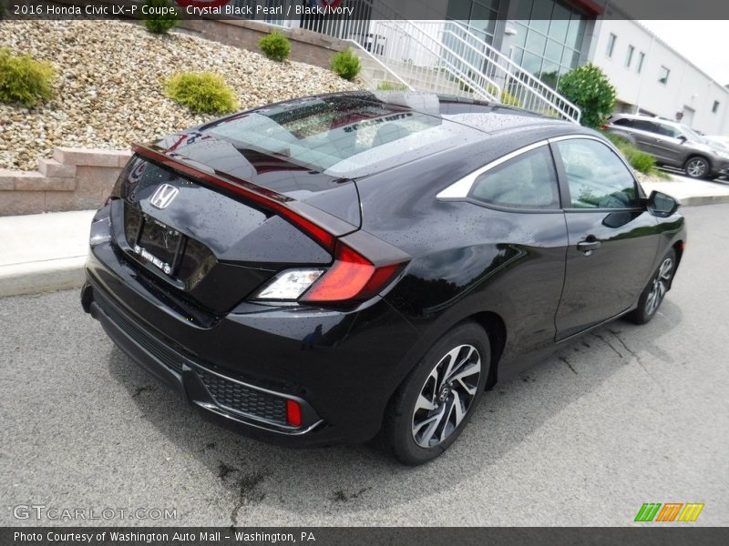 Crystal Black Pearl / Black/Ivory 2016 Honda Civic LX-P Coupe