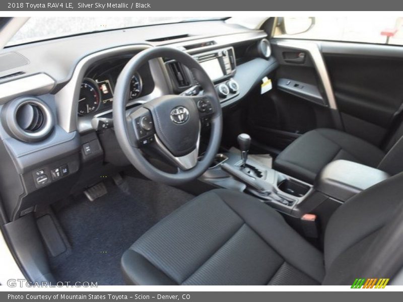 Silver Sky Metallic / Black 2018 Toyota RAV4 LE