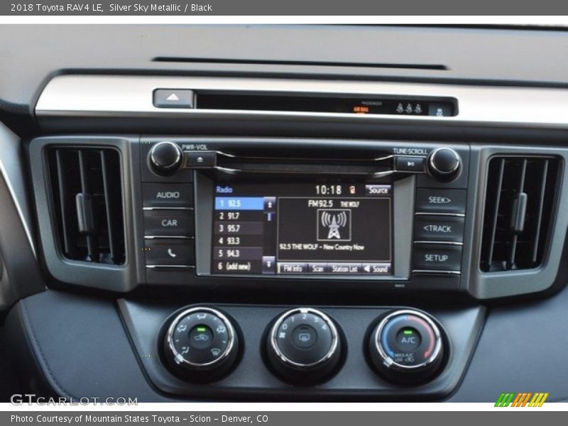 Silver Sky Metallic / Black 2018 Toyota RAV4 LE