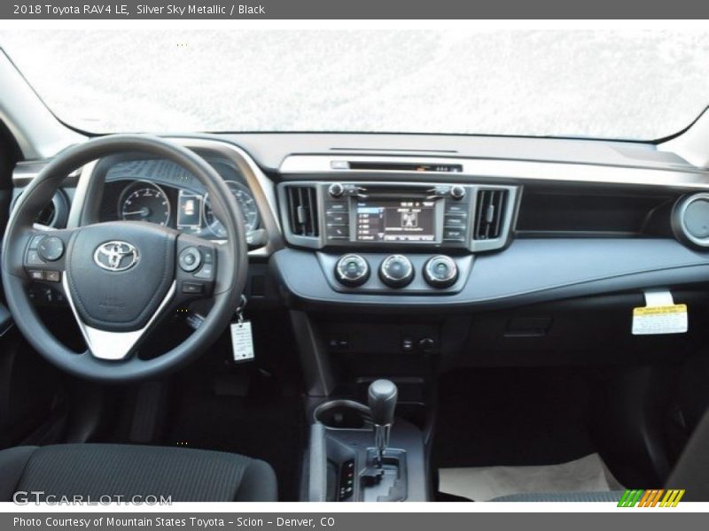 Silver Sky Metallic / Black 2018 Toyota RAV4 LE