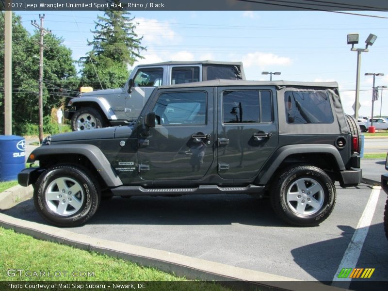 Rhino / Black 2017 Jeep Wrangler Unlimited Sport 4x4