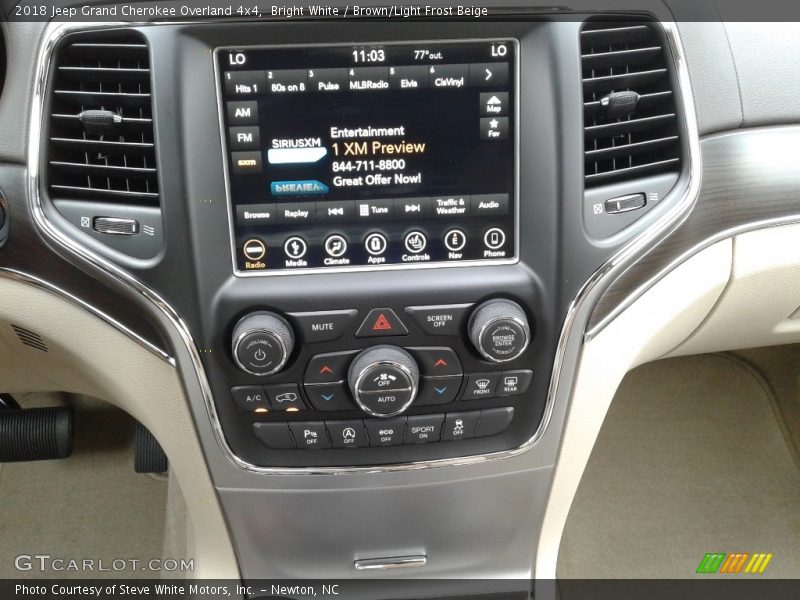 Bright White / Brown/Light Frost Beige 2018 Jeep Grand Cherokee Overland 4x4