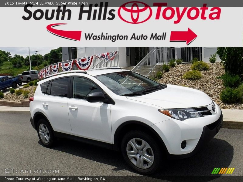 Super White / Ash 2015 Toyota RAV4 LE AWD