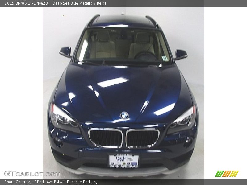 Deep Sea Blue Metallic / Beige 2015 BMW X1 xDrive28i