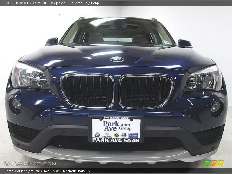 Deep Sea Blue Metallic / Beige 2015 BMW X1 xDrive28i