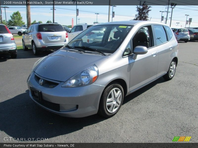 Storm Silver Metallic / Black/Grey 2008 Honda Fit Hatchback