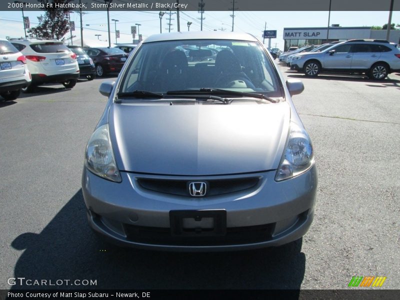 Storm Silver Metallic / Black/Grey 2008 Honda Fit Hatchback