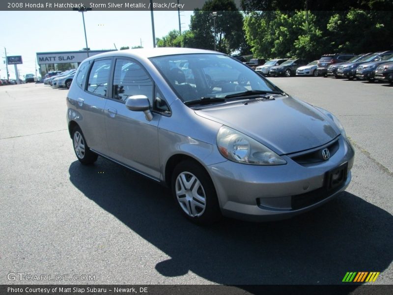Storm Silver Metallic / Black/Grey 2008 Honda Fit Hatchback