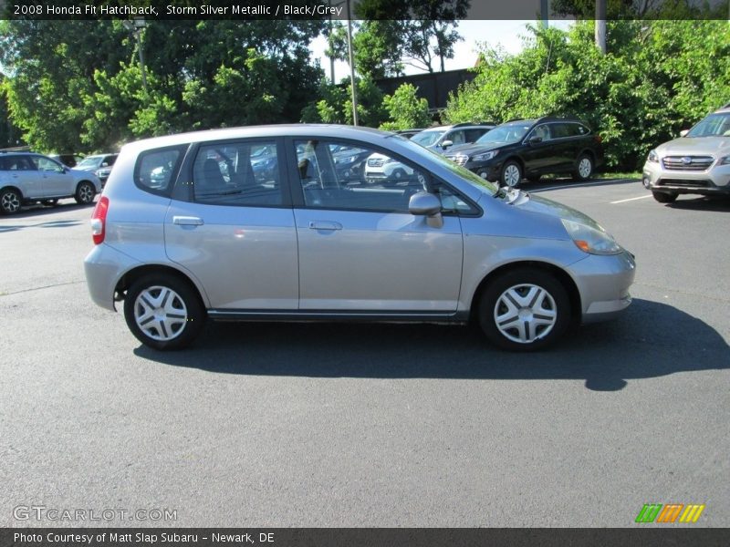 Storm Silver Metallic / Black/Grey 2008 Honda Fit Hatchback