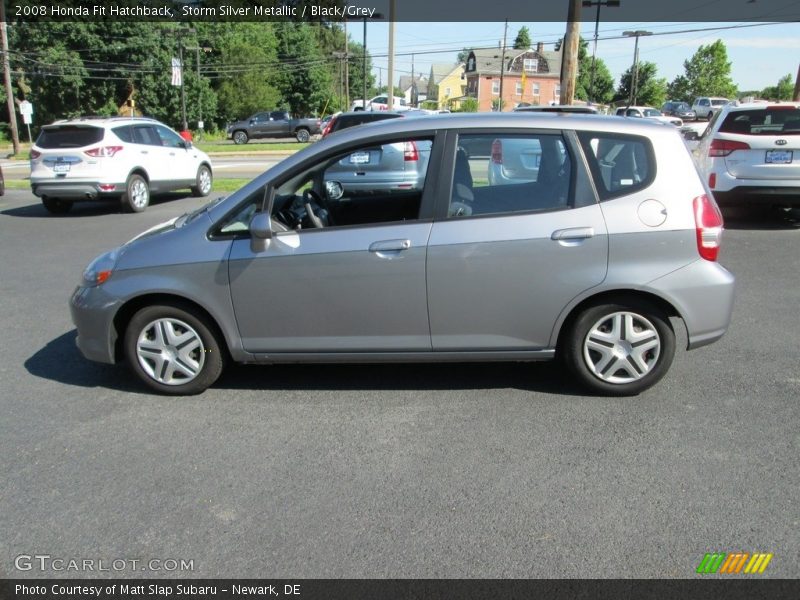 Storm Silver Metallic / Black/Grey 2008 Honda Fit Hatchback