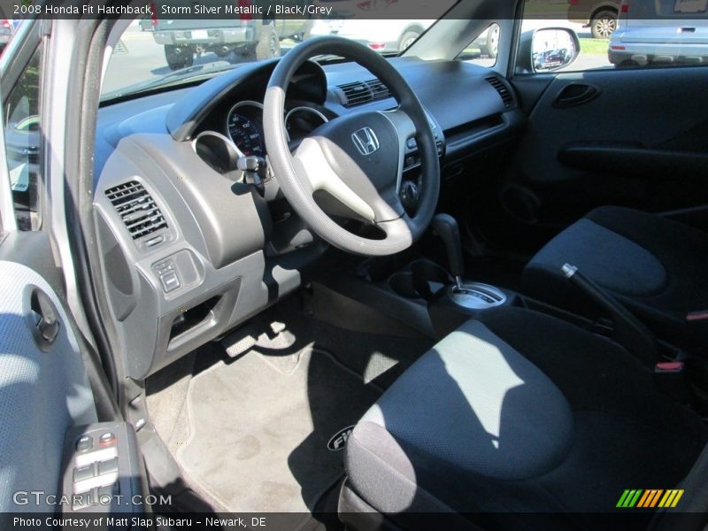Storm Silver Metallic / Black/Grey 2008 Honda Fit Hatchback