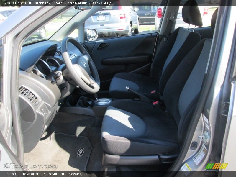 Storm Silver Metallic / Black/Grey 2008 Honda Fit Hatchback
