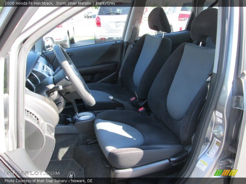 Storm Silver Metallic / Black/Grey 2008 Honda Fit Hatchback