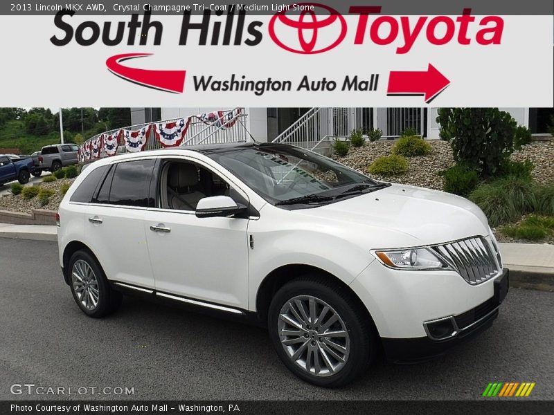 Crystal Champagne Tri-Coat / Medium Light Stone 2013 Lincoln MKX AWD