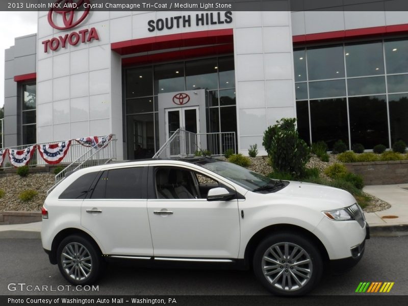 Crystal Champagne Tri-Coat / Medium Light Stone 2013 Lincoln MKX AWD