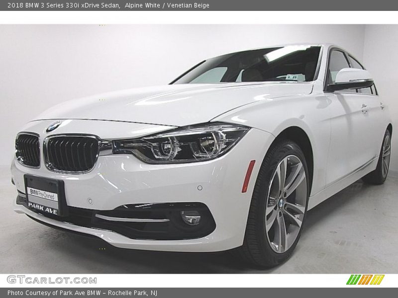 Alpine White / Venetian Beige 2018 BMW 3 Series 330i xDrive Sedan